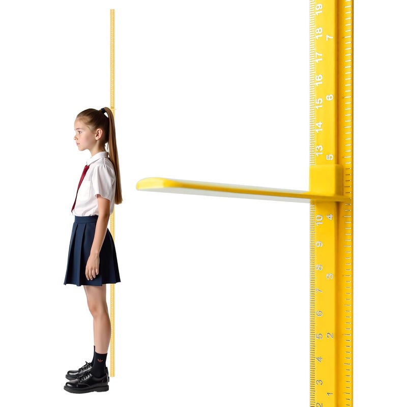 SNOPARD Store Growth Chart, Baby Height Chart,Spliced Height Ruler, Kids Height Measurement for Wall Sticker, Sliding Measuring Ruler for Nursery School Clinic with High Precision,79 inch (Yellow) - Image 1